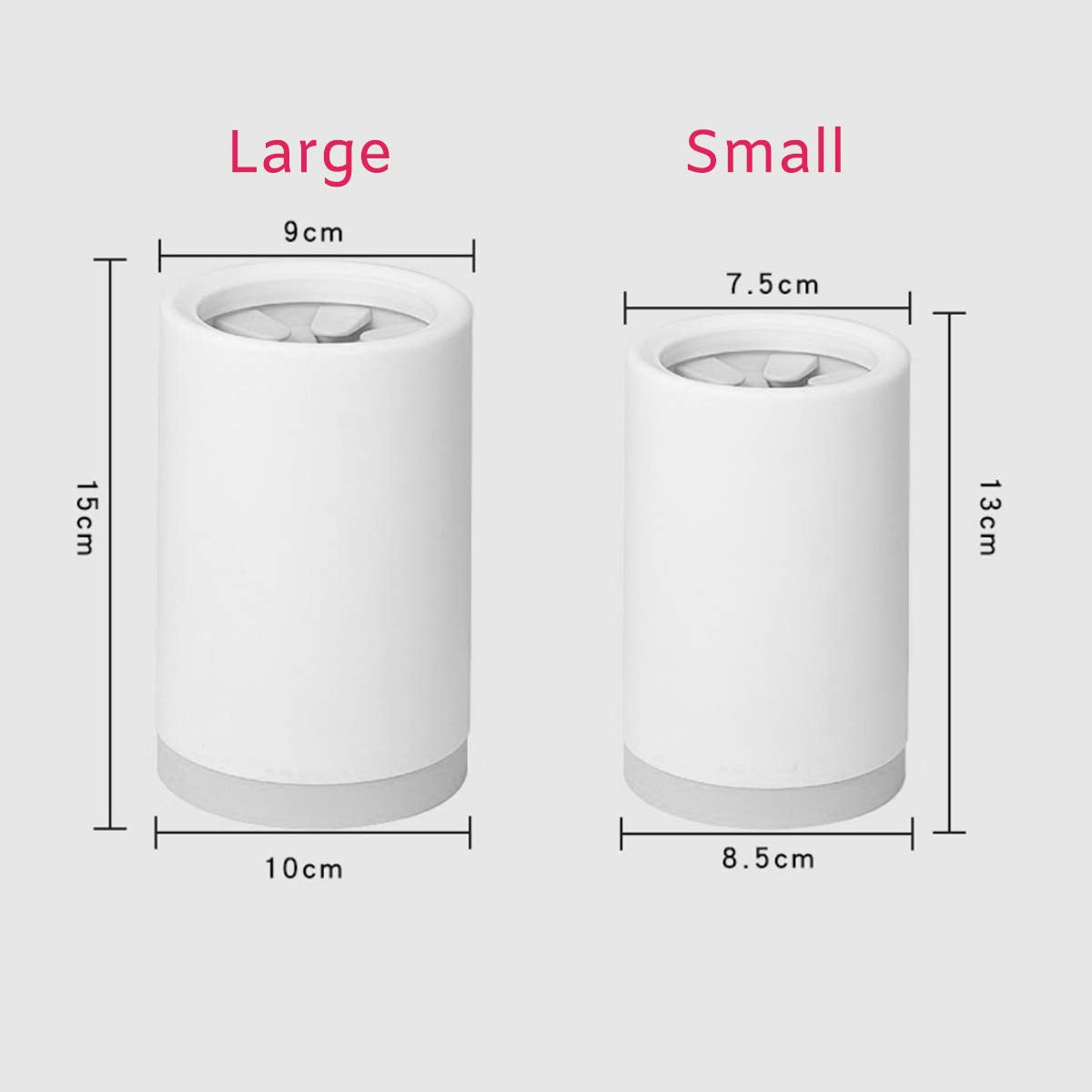 Pet Paw Cleaning Cup with Silicone Brush for Dogs and Cats - Effective Sanitizing Solution for Small, Medium, and Large Pets (Small, Gray)